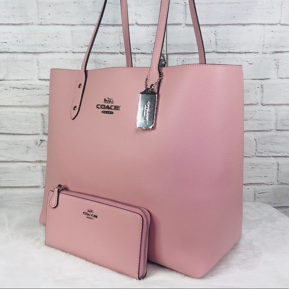 2PCS Coach Town Leather Tote Wallet Set - Picture 2 of 8